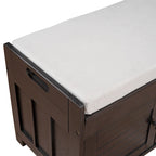 Banc de rangement avec 3 portes persiennes