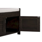 Banc de rangement avec 3 portes persiennes