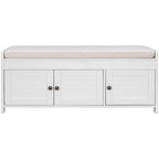 Banc de rangement avec 3 portes persiennes