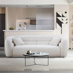 Canapé courbé 91 moderne et contemporain rembourré avec 2 oreillers pour salon