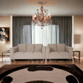 Coast to Coast Sofas Ensemble canapé et causeuse de style moderne du milieu du siècle Tissu polyester nylon Structure en bois massif Rembourré