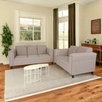 Coast to Coast Sofas Ensemble canapé et causeuse de style moderne du milieu du siècle Tissu polyester nylon Structure en bois massif Rembourré