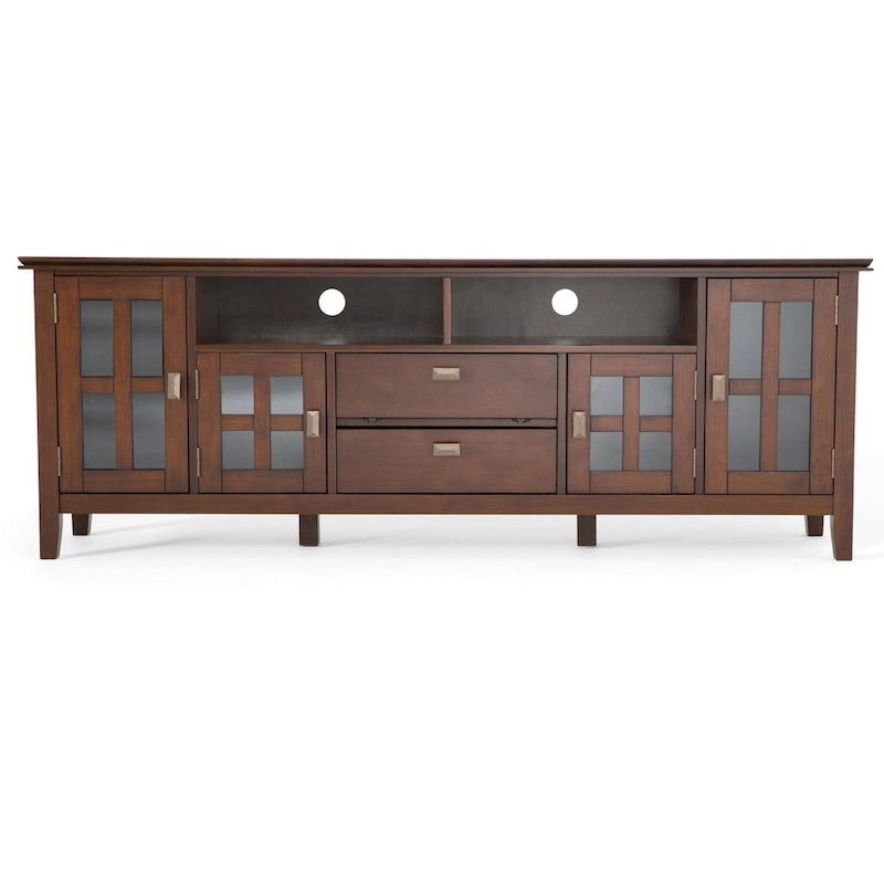 Meuble TV/Média en bois massif WYNDENHALL Stratford, 183 cm de large, pour téléviseurs jusqu'à 80 po