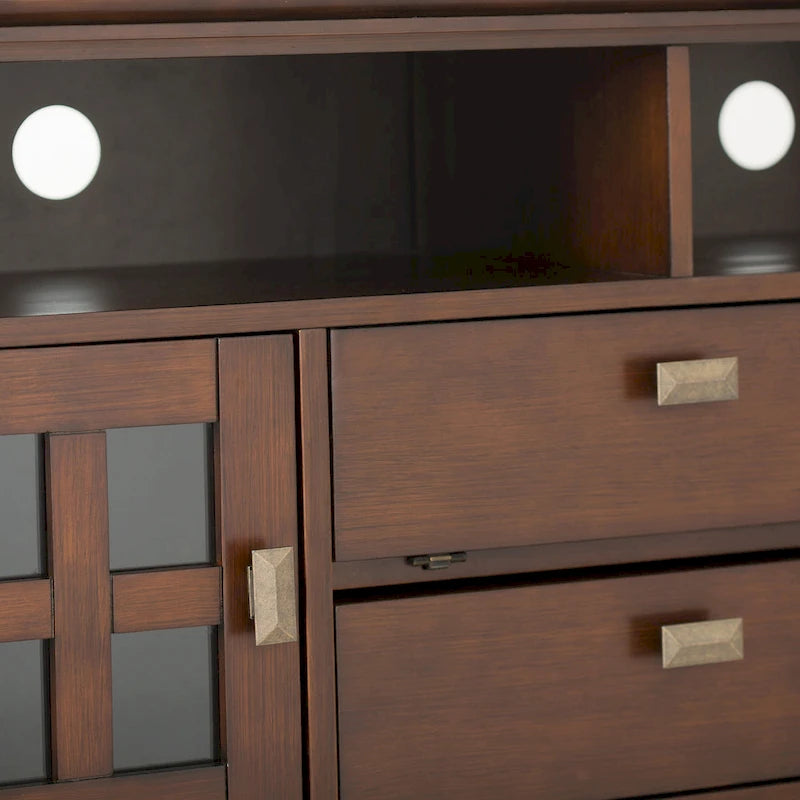 Meuble TV/Média en bois massif WYNDENHALL Stratford, 183 cm de large, pour téléviseurs jusqu'à 80 po