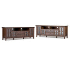 Meuble TV/Média en bois massif WYNDENHALL Stratford, 183 cm de large, pour téléviseurs jusqu'à 80 po