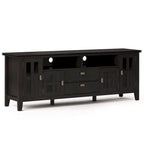 Meuble TV/Média en bois massif WYNDENHALL Stratford, 183 cm de large, pour téléviseurs jusqu'à 80 po