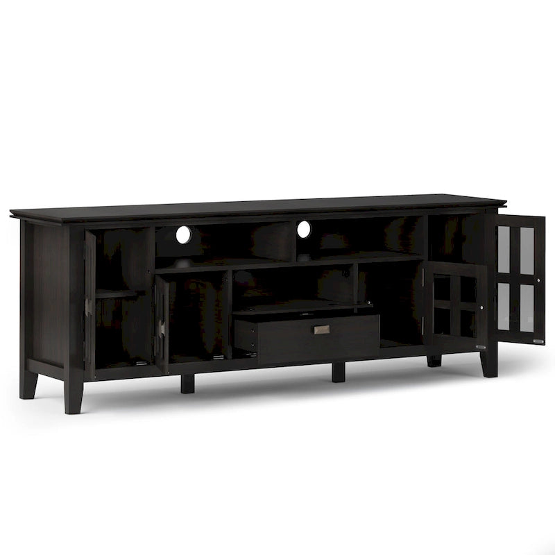 Meuble TV/Média en bois massif WYNDENHALL Stratford, 183 cm de large, pour téléviseurs jusqu'à 80 po