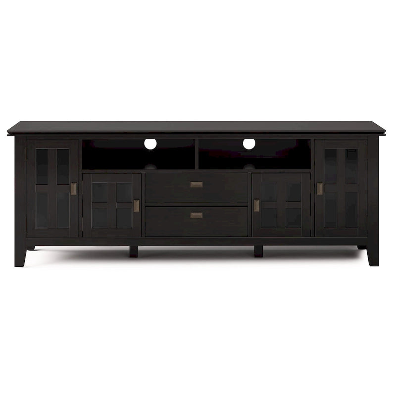 Meuble TV/Média en bois massif WYNDENHALL Stratford, 183 cm de large, pour téléviseurs jusqu'à 80 po