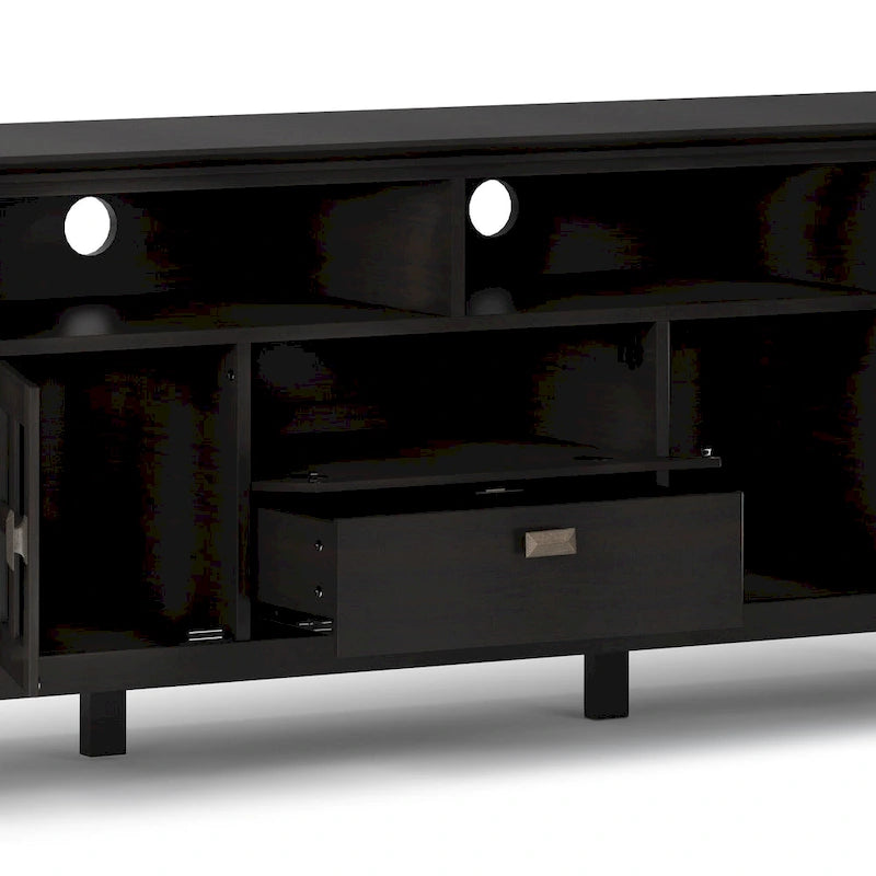 Meuble TV/Média en bois massif WYNDENHALL Stratford, 183 cm de large, pour téléviseurs jusqu'à 80 po