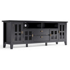 Meuble TV/Média en bois massif WYNDENHALL Stratford, 183 cm de large, pour téléviseurs jusqu'à 80 po