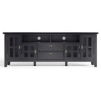 Meuble TV/Média en bois massif WYNDENHALL Stratford, 183 cm de large, pour téléviseurs jusqu'à 80 po