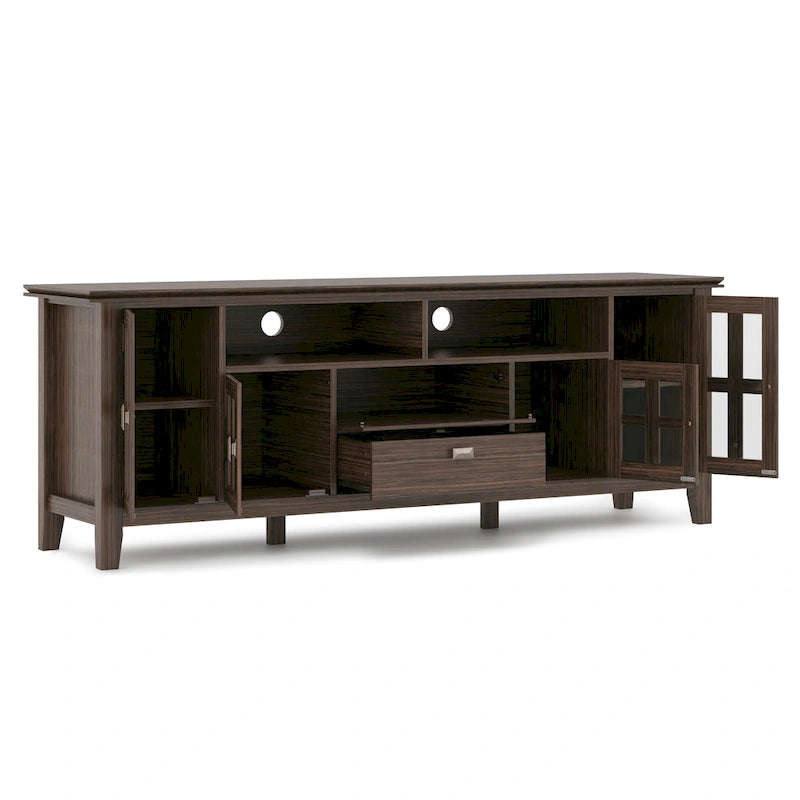 Meuble TV/Média en bois massif WYNDENHALL Stratford, 183 cm de large, pour téléviseurs jusqu'à 80 po
