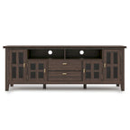 Meuble TV/Média en bois massif WYNDENHALL Stratford, 183 cm de large, pour téléviseurs jusqu'à 80 po