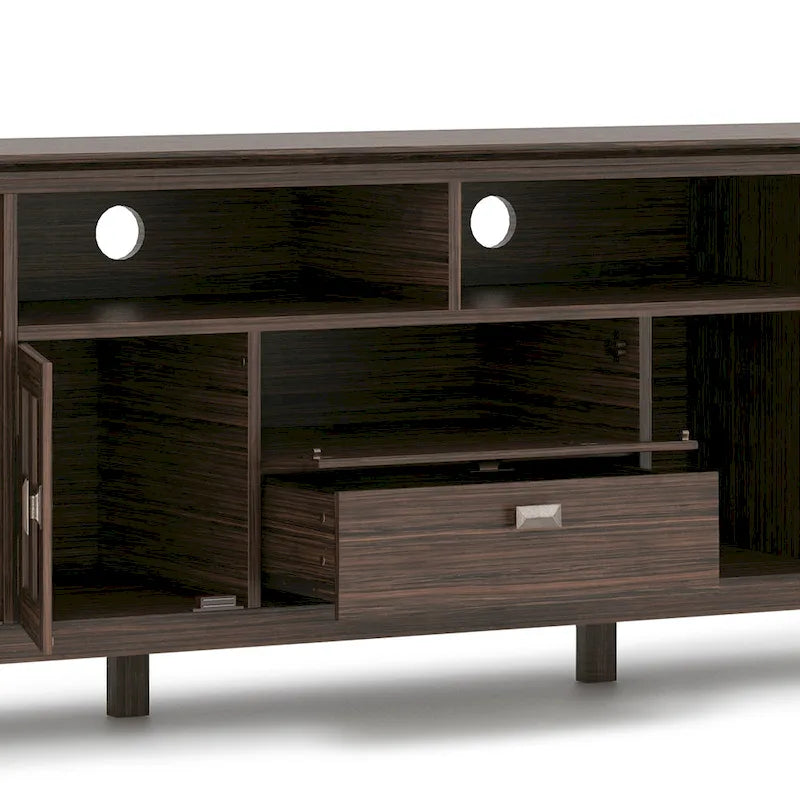 Meuble TV/Média en bois massif WYNDENHALL Stratford, 183 cm de large, pour téléviseurs jusqu'à 80 po