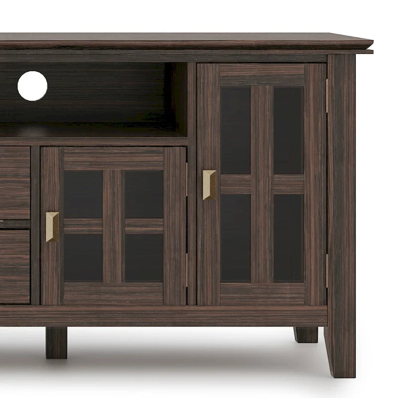 Meuble TV/Média en bois massif WYNDENHALL Stratford, 183 cm de large, pour téléviseurs jusqu'à 80 po