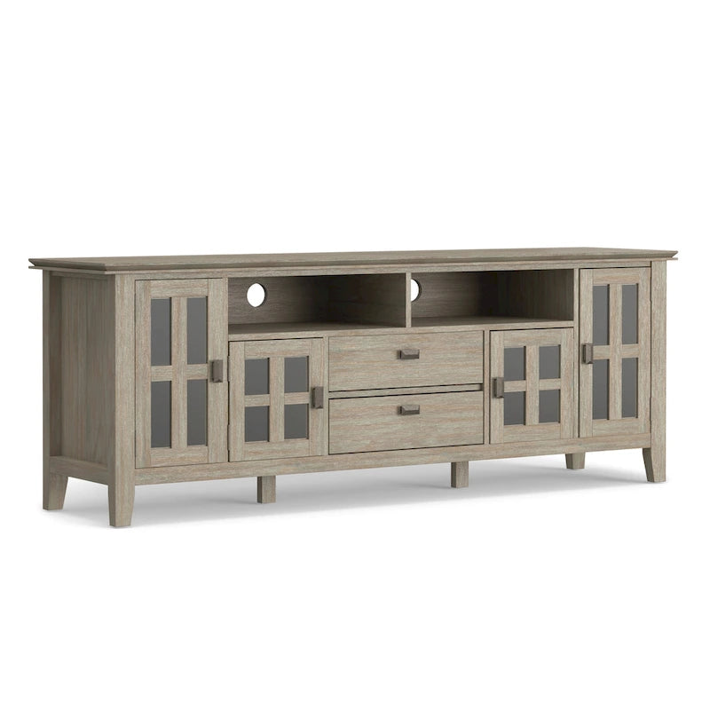 Meuble TV/Média en bois massif WYNDENHALL Stratford, 183 cm de large, pour téléviseurs jusqu'à 80 po