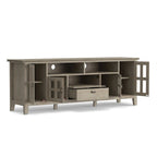 Meuble TV/Média en bois massif WYNDENHALL Stratford, 183 cm de large, pour téléviseurs jusqu'à 80 po