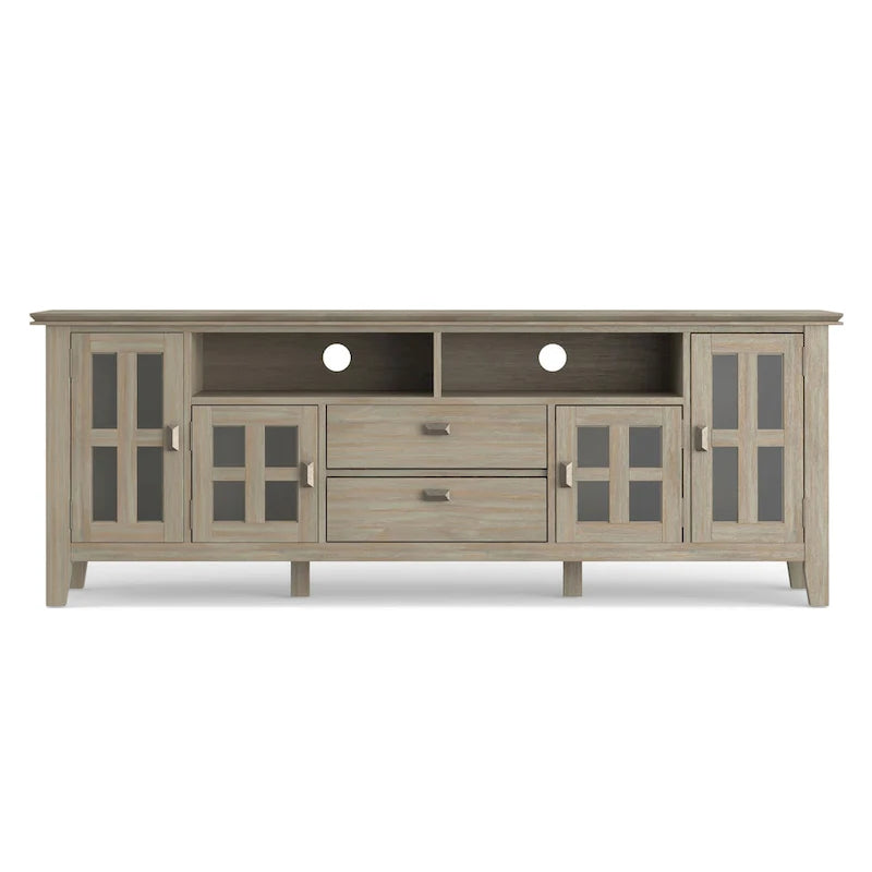 Meuble TV/Média en bois massif WYNDENHALL Stratford, 183 cm de large, pour téléviseurs jusqu'à 80 po