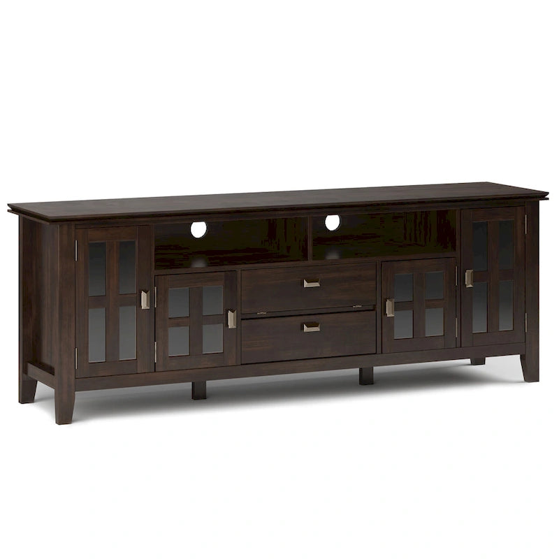 Meuble TV/Média en bois massif WYNDENHALL Stratford, 183 cm de large, pour téléviseurs jusqu'à 80 po