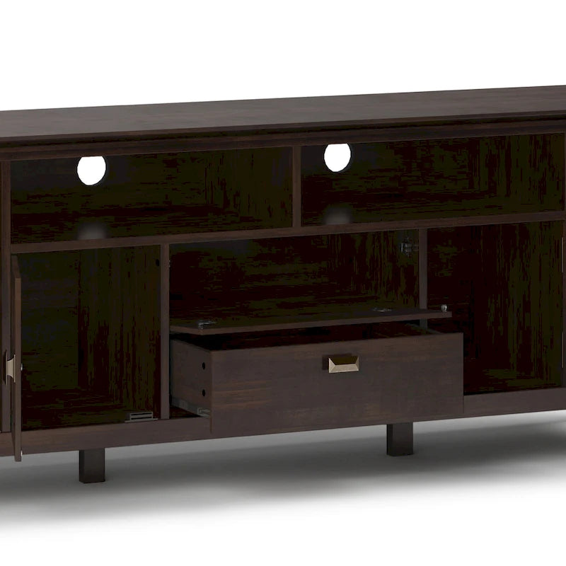 Meuble TV/Média en bois massif WYNDENHALL Stratford, 183 cm de large, pour téléviseurs jusqu'à 80 po