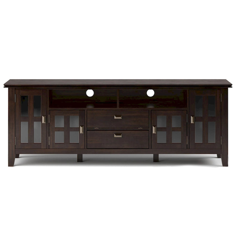 Meuble TV/Média en bois massif WYNDENHALL Stratford, 183 cm de large, pour téléviseurs jusqu'à 80 po