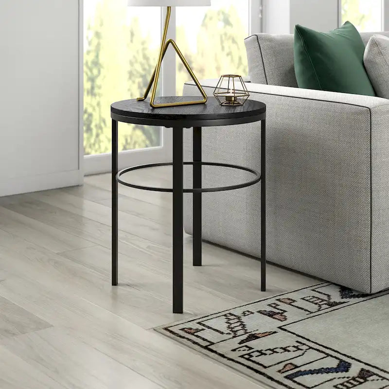 Table d'appoint ronde large Gaia 20 avec plateau en MDF