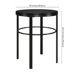 Table d'appoint ronde large Gaia 20 avec plateau en MDF