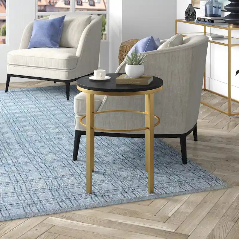 Table d'appoint ronde large Gaia 20 avec plateau en MDF