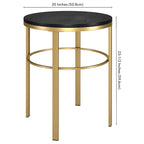 Table d'appoint ronde large Gaia 20 avec plateau en MDF