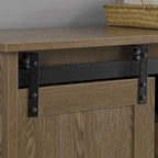 Meuble TV Bridgevine Home Lincoln Farmhouse 60 pouces pour téléviseurs jusqu'à 64 pouces