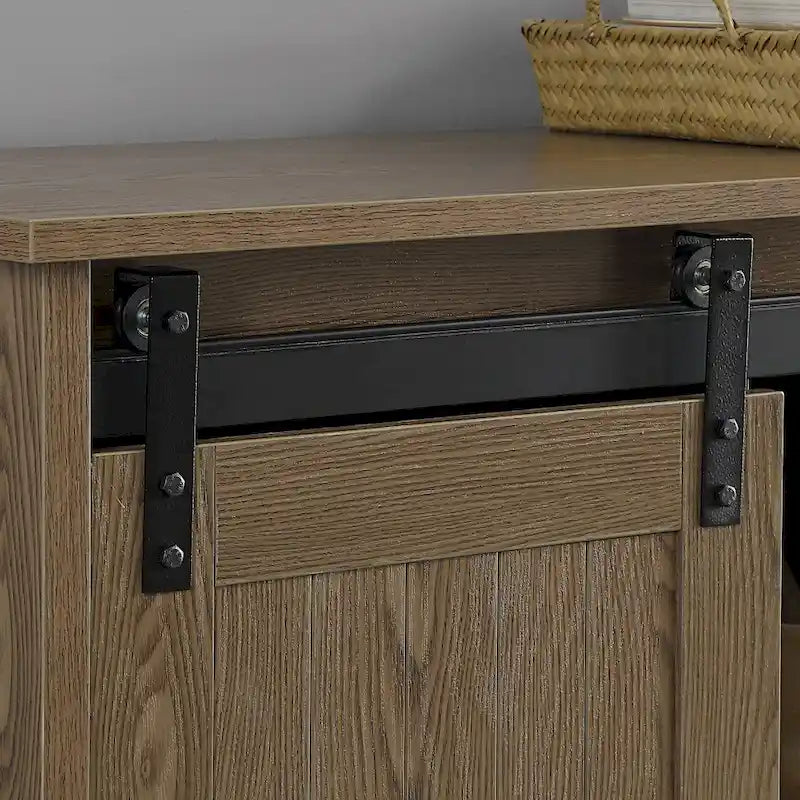 Meuble TV Bridgevine Home Lincoln Farmhouse 60 pouces pour téléviseurs jusqu'à 64 pouces