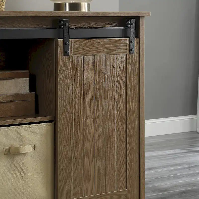 Meuble TV Bridgevine Home Lincoln Farmhouse 60 pouces pour téléviseurs jusqu'à 64 pouces
