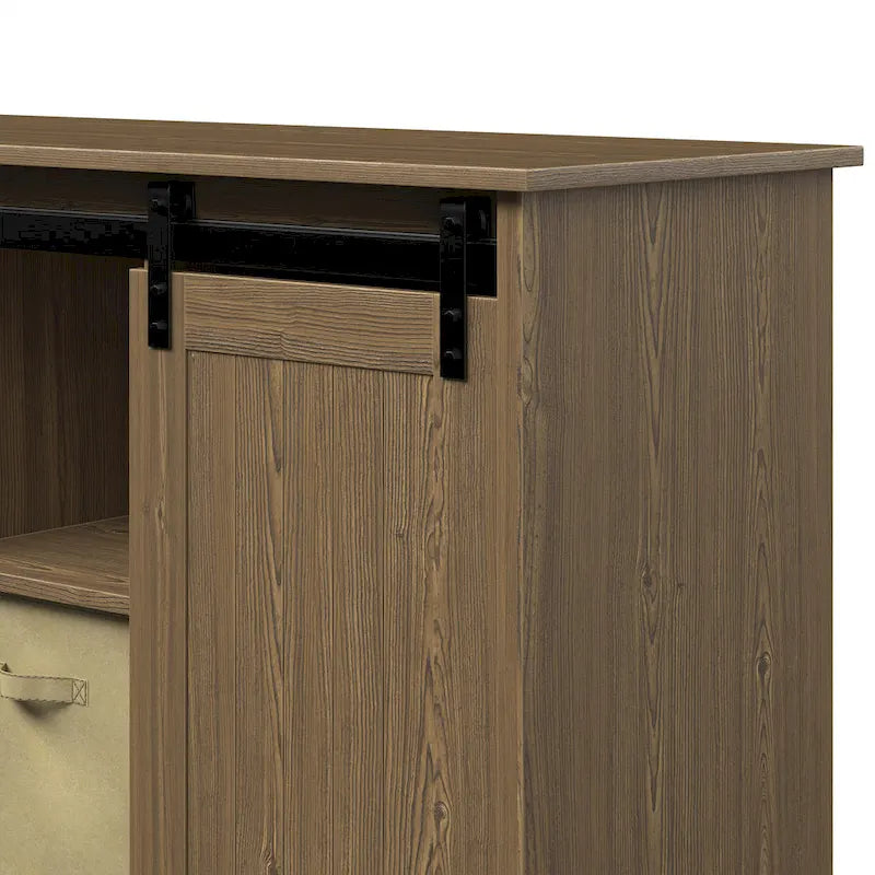 Meuble TV Bridgevine Home Lincoln Farmhouse 60 pouces pour téléviseurs jusqu'à 64 pouces