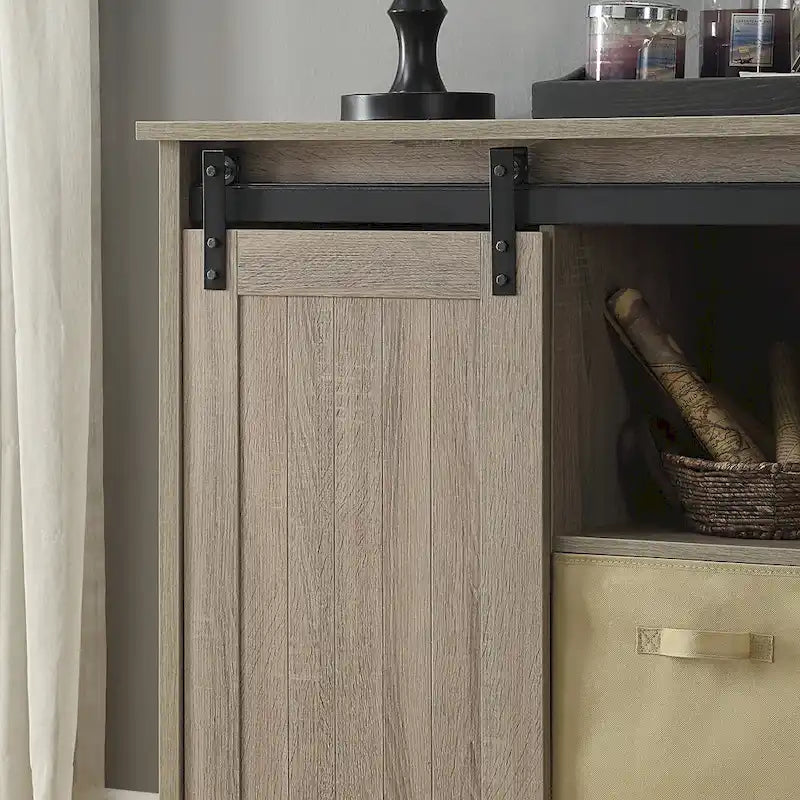 Meuble TV Bridgevine Home Lincoln Farmhouse 60 pouces pour téléviseurs jusqu'à 64 pouces