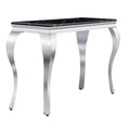Console moderne avec plateau de 50 cm et pieds en acier inoxydable pour salon, entrée, couloir, bureau, hall