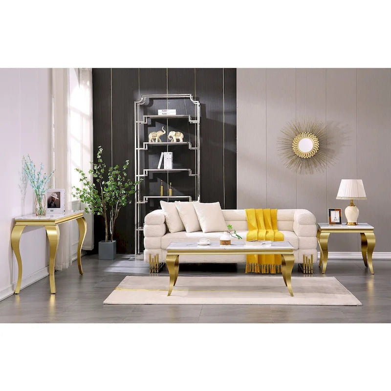 Console moderne avec plateau de 50 cm et pieds en acier inoxydable pour salon, entrée, couloir, bureau, hall