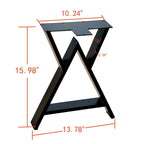 Pied de table rectangulaire robuste Home Soft Things de type W