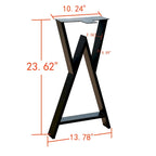 Pied de table rectangulaire robuste Home Soft Things de type W