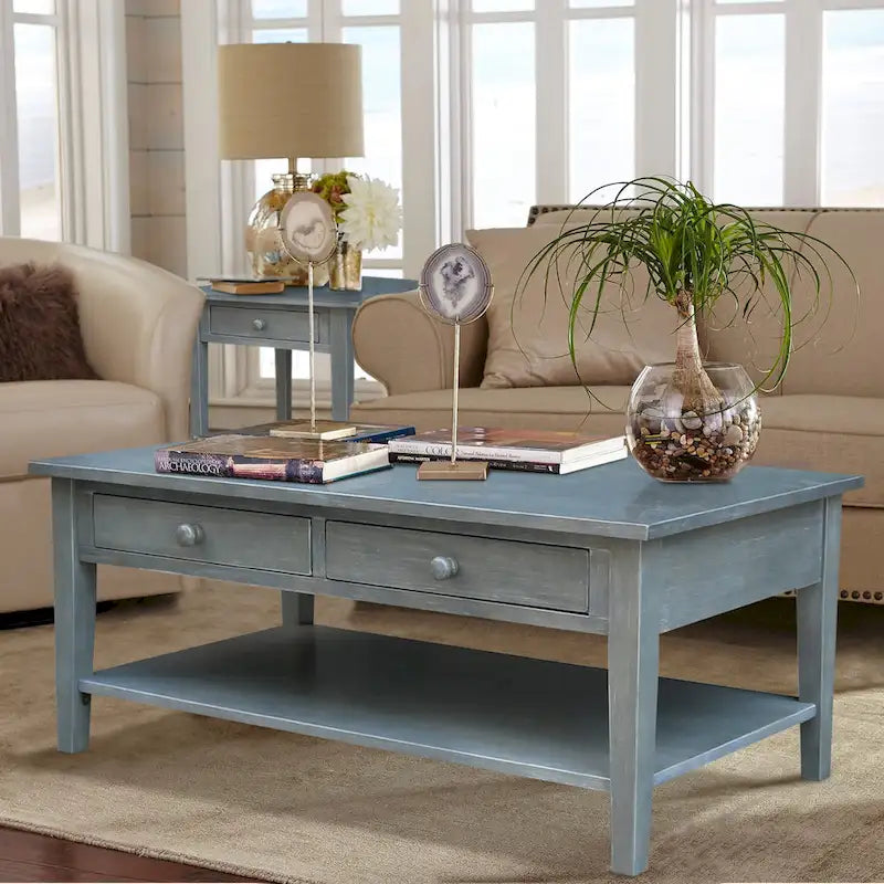 Table basse Spencer en bois de para de 122 cm (L) x 61 cm (P) x 48 cm (H)
