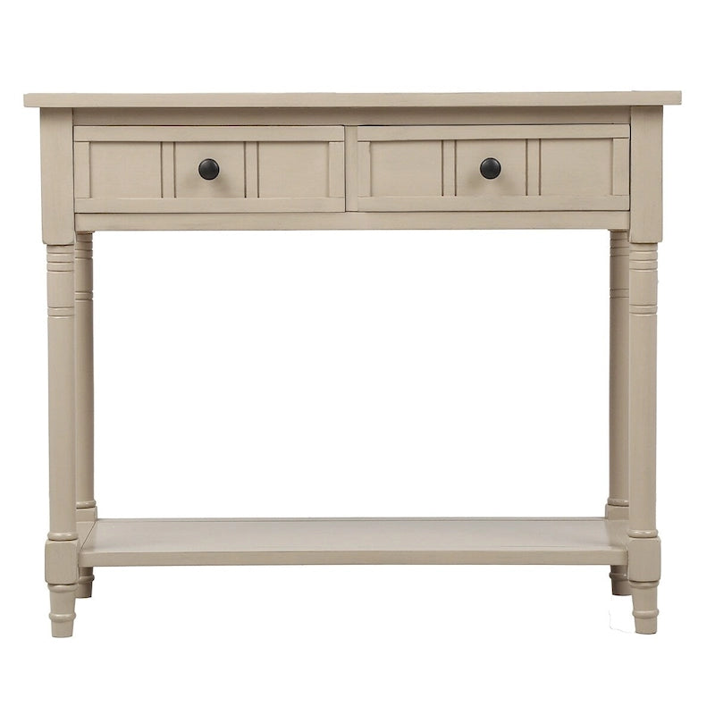 Console moderne avec deux tiroirs et une étagère inférieure