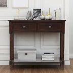 Console moderne avec deux tiroirs et une étagère inférieure