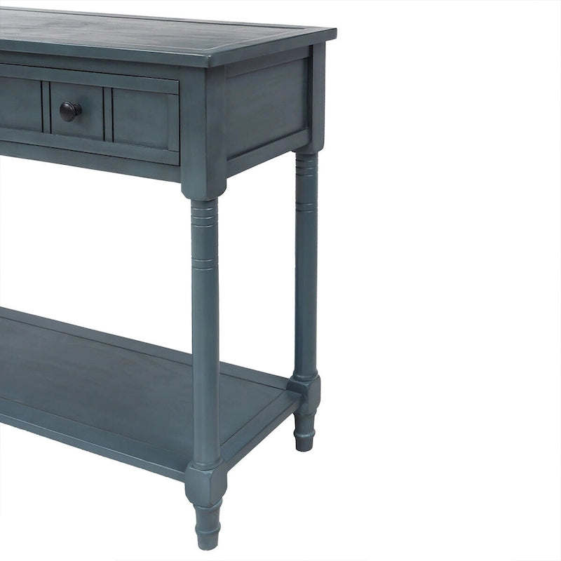 Console moderne avec deux tiroirs et une étagère inférieure