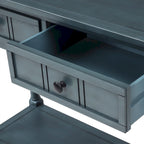 Console moderne avec deux tiroirs et une étagère inférieure