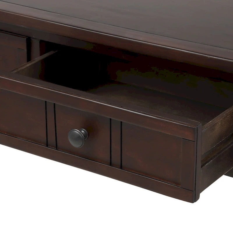 Console moderne avec deux tiroirs et une étagère inférieure