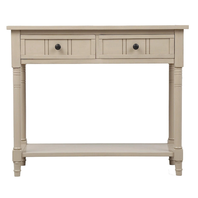 Console moderne avec deux tiroirs et une étagère inférieure