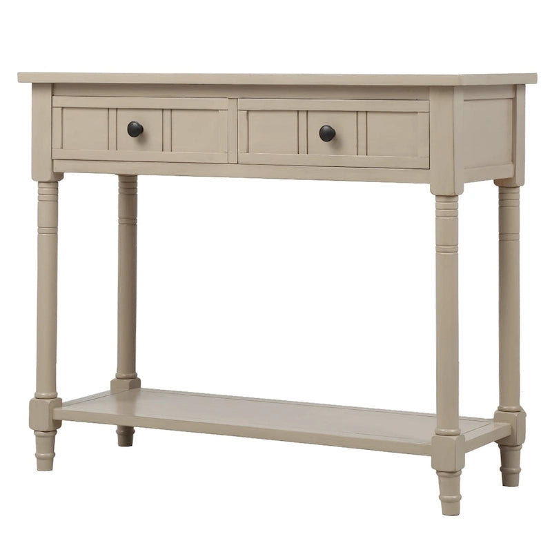 Console moderne avec deux tiroirs et une étagère inférieure