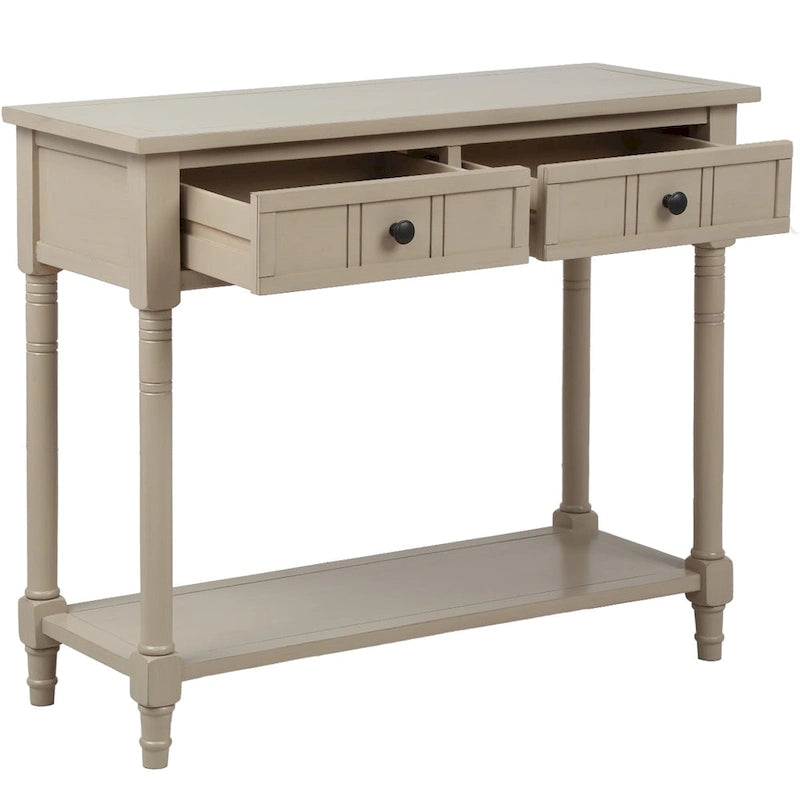 Console moderne avec deux tiroirs et une étagère inférieure