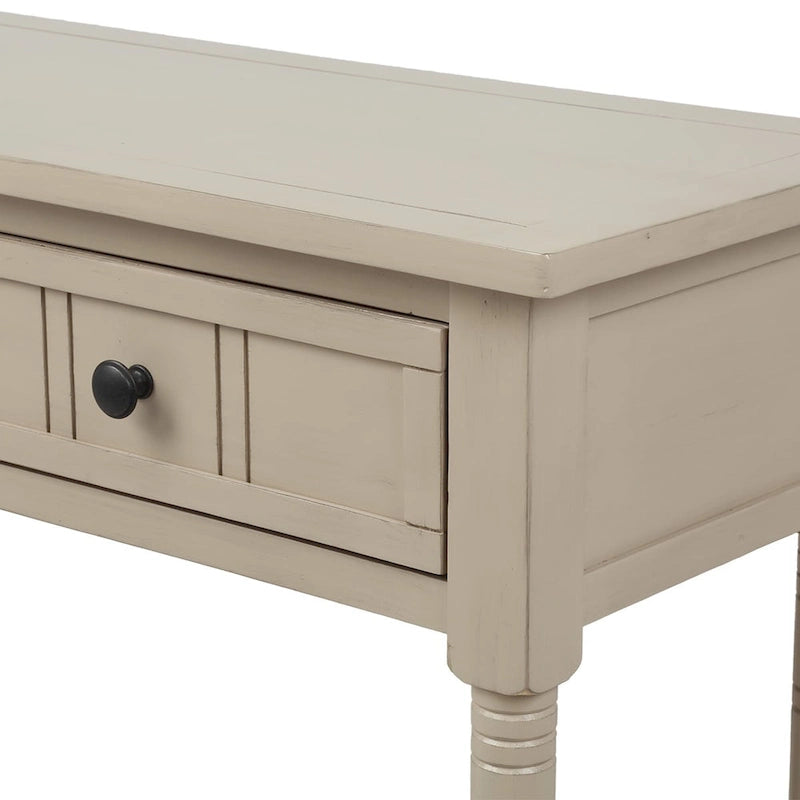 Console moderne avec deux tiroirs et une étagère inférieure