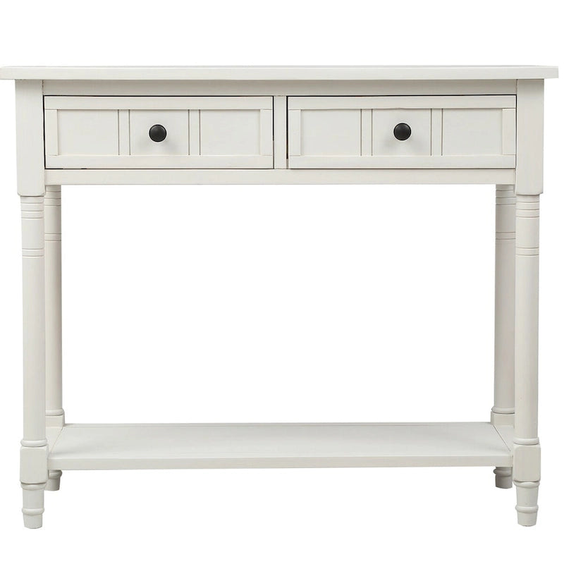 Console moderne avec deux tiroirs et une étagère inférieure