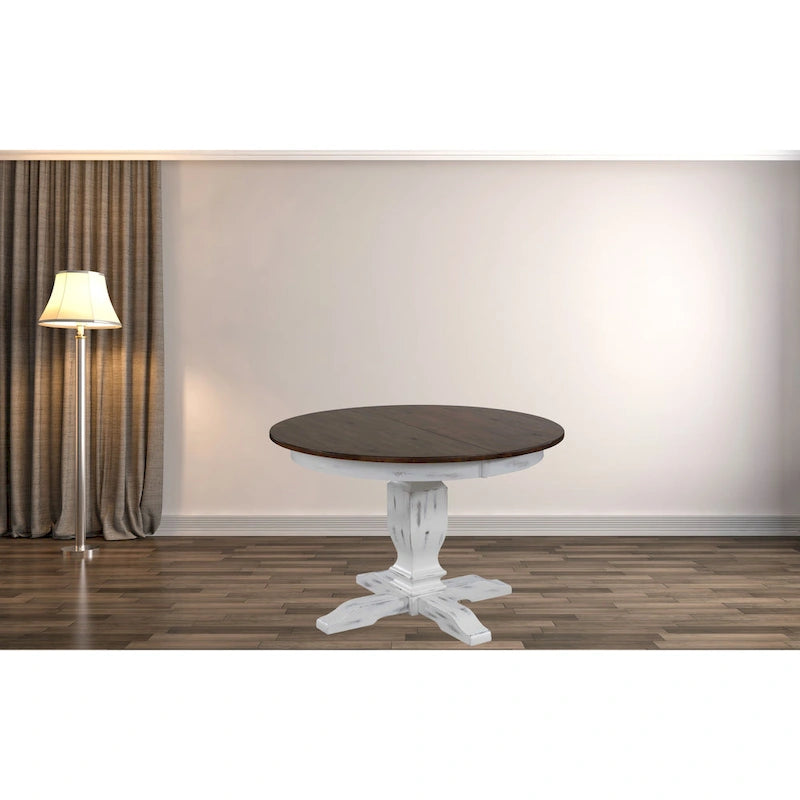 Double Transitional Base Dining Table - N/A